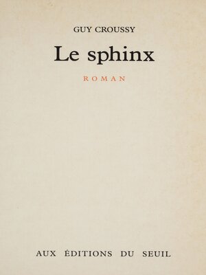 cover image of Le Sphinx